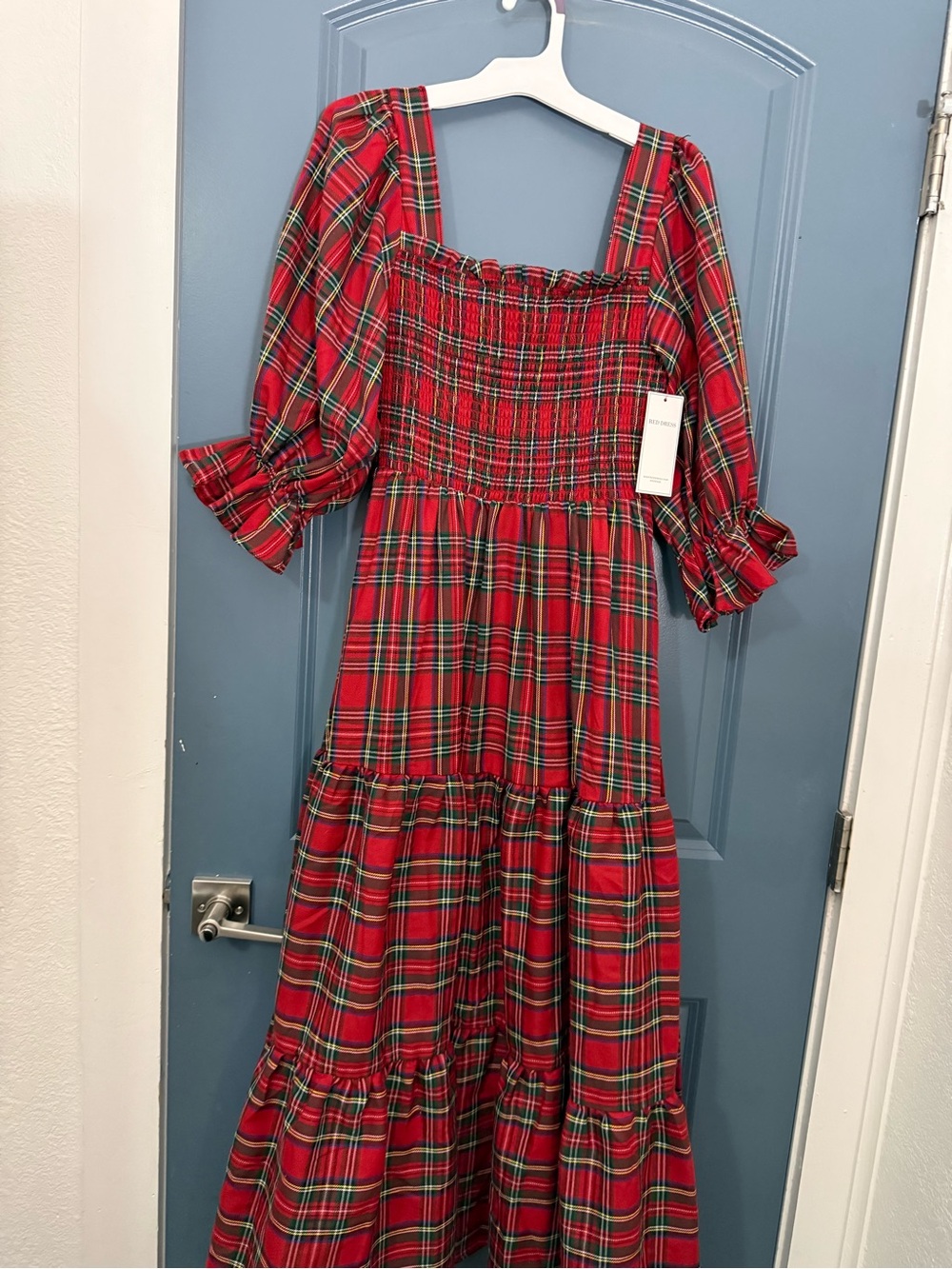 Red Dress Boutique Red Plaid Maxi Dress